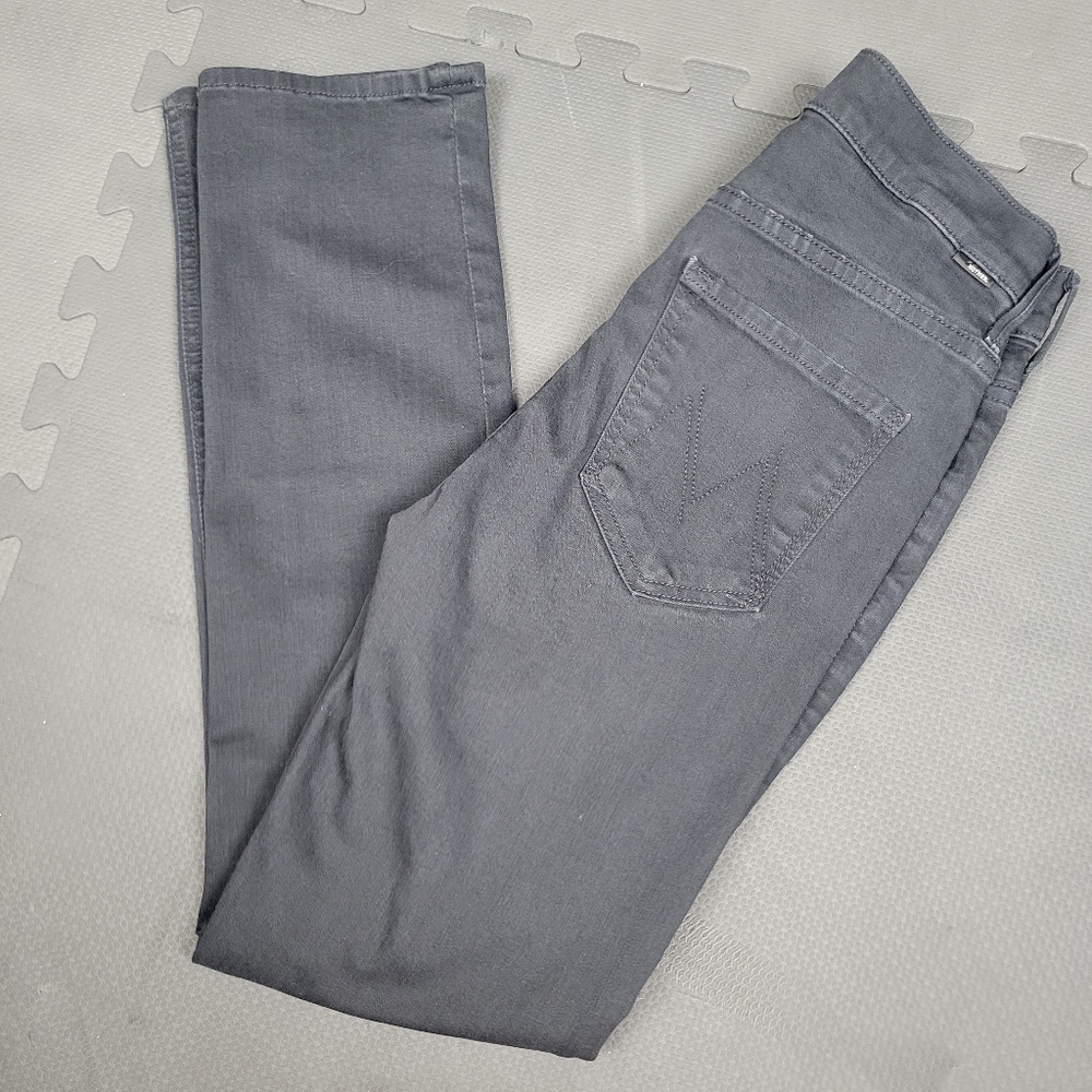 Mother Black Denim Skinny Jeans Mid Rise Dazzler Ankle Womens 26 Not Guilty